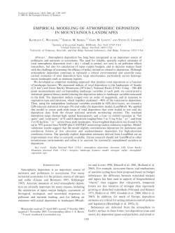 empirical modeling of atmospheric deposition in mountainous