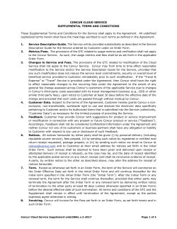 Concur Cloud Service Supplement