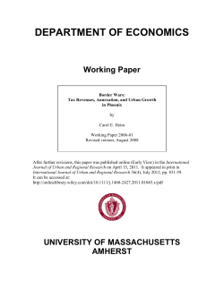 Border Wars - UMass Amherst