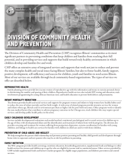 division of community health and prevention