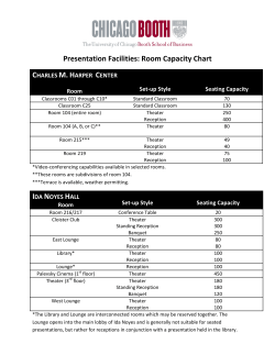 Presentation Facilities: Room Capacity Chart