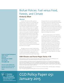 CGD Working Paper - Center For Global Development