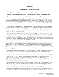 Appendix F Principles of Deed Construction