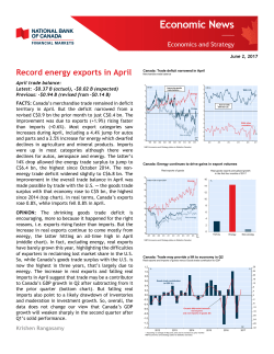 Economic News - Canada: Trade drag on economy in Q1