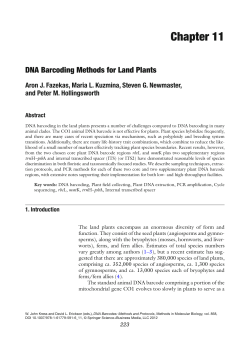 DNA Barcoding Methods for Land Plants