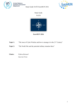 1 Study Guide NATO EuroMUN 2016 Study Guide NATO EuroMUN