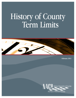 History of County Term Limits - National Association of Counties