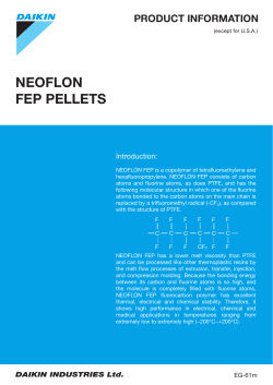neoflon fep pellets - Daikin Chemical Europe GmbH