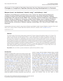 Changes in Fungiform Papillae Density During