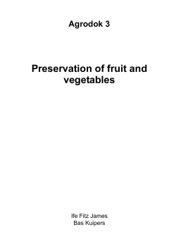 Preservation of fruit and vegetables