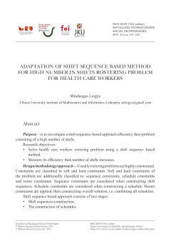 adaptation of shift sequence based method for high number