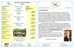 April 2017 Newsletter