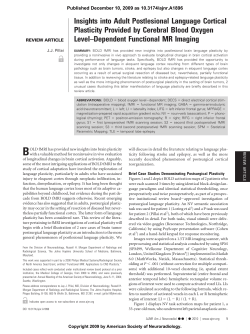 Insights into Adult Postlesional Language Cortical Plasticity