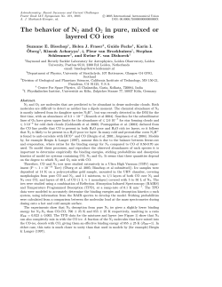 The behavior of N2 and O2 in pure, mixed or layered CO ices