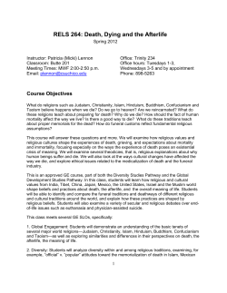 RS 147: Death, Dying and the Afterlife