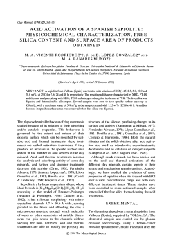 acid activation of a spanish sepiolite" physicochemical
