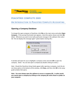 PEACHTREE COMPLETE 2009 AN INTRODUCTION TO