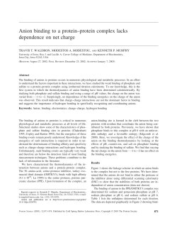 Anion binding to a protein-protein complex