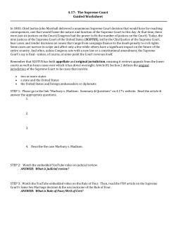 Marbury and Rule of 4 Guided Reading