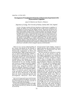 Development of Transplantation Immunity and Restoration