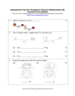 Assessment Test for Singapore Primary