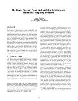 On keys, foreign keys and nullable attributes in relational mapping