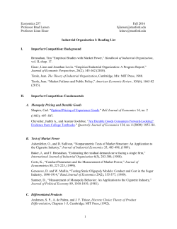 Reading List - Stanford University