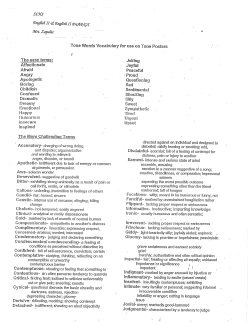 Tone List with Definitions Revised