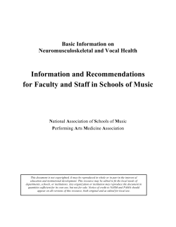 Neuromusculoskeletal and Vocal Health