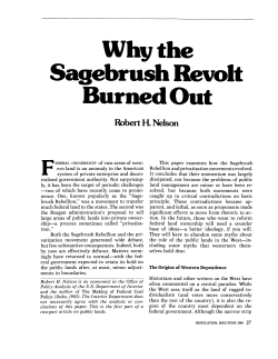 Sagebrush Revolt Burned Out