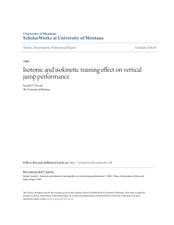 Isotonic and isokinetic training effect on vertical jump performance