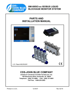 Liquid Blockage Monitor System - ISOBUS - CDS