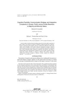 Cognitive Flexibility, Communication Strategy, and Integrative