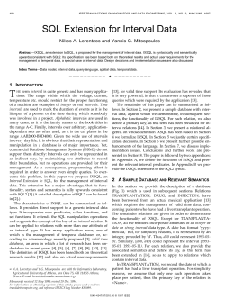 SQL Extension for Interval Data