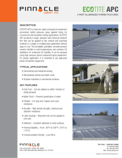 DESCRIPTION ECOTITE APC is a fast set, rapid curing plural