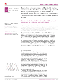 Interaction between maleic acid and N-R