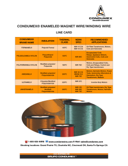 Magnet Wire - Condumex Inc.