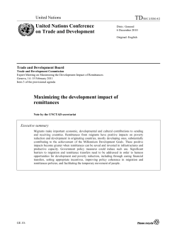 Maximizing the development impact of remittances United Nations