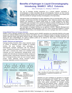 Benefits of Hydrogen in Liquid Chromatography. Introducing