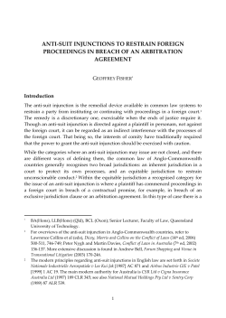 anti-suit injunctions to restrain foreign proceedings in breach of an