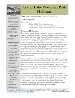 Crater Lake Habitats - Klamath Basin Birding Trails