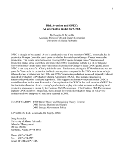 Risk Aversion GECF and OPEC