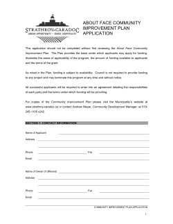 Fa&ccedil;ade Improvement Program Application - Strathroy
