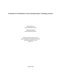 Evaluation of North Dakota`s Fixed Automated Spray Technology