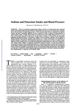 Sodium and Potassium Intake and Blood Pressure