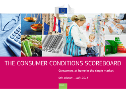 9 th Consumer Conditions Scoreboard