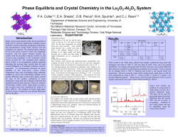 Phase Equilibria and Crystal Chemistry in the Lu O