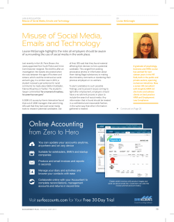 Misuse of Social Media, Emails and Technology