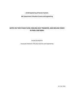 Notes On Two-Phase Flow, Boiling Heat Transfer, And Boiling Crisis