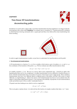 Non-linear 2D transformations: deconstructing paths